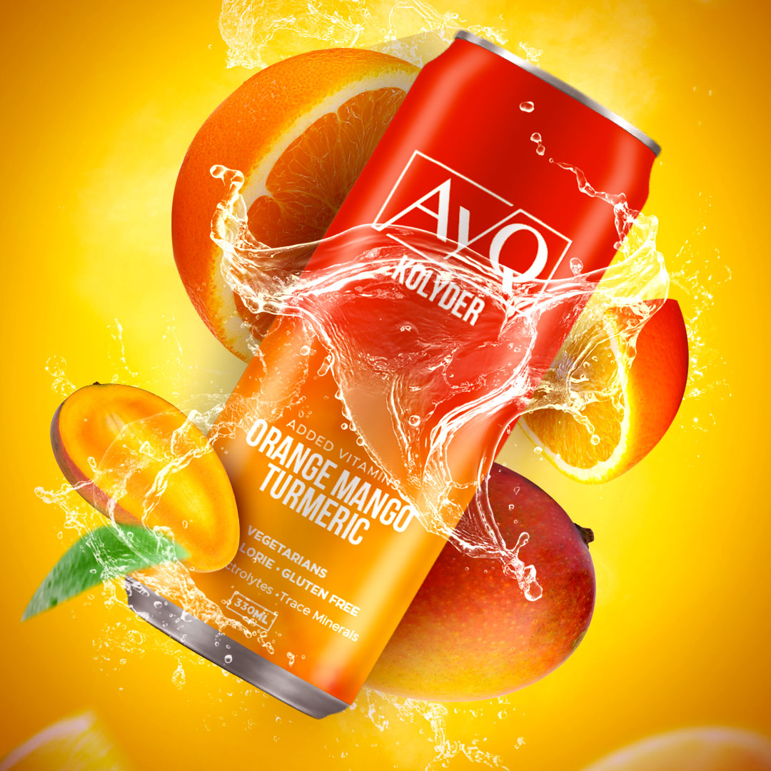 Orange Mango Turmeric — AyQ 473 mL can